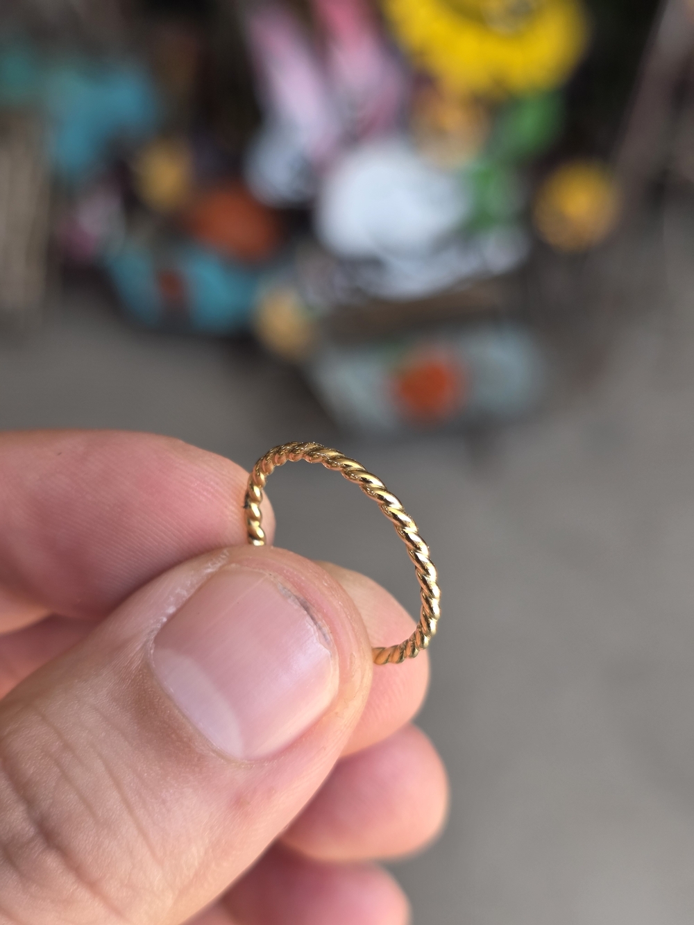 Classic 10K Gold Twisted Rope Stackable Ring